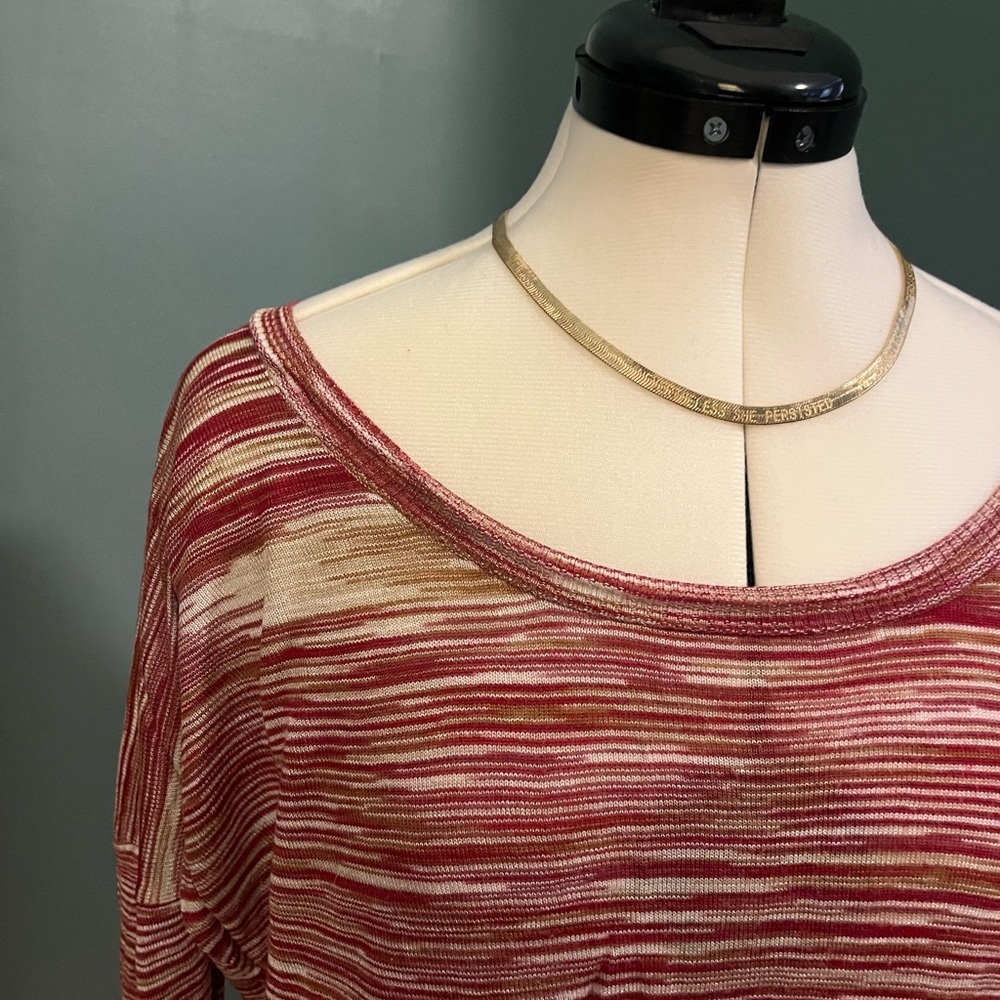Kenzie striped maroon top